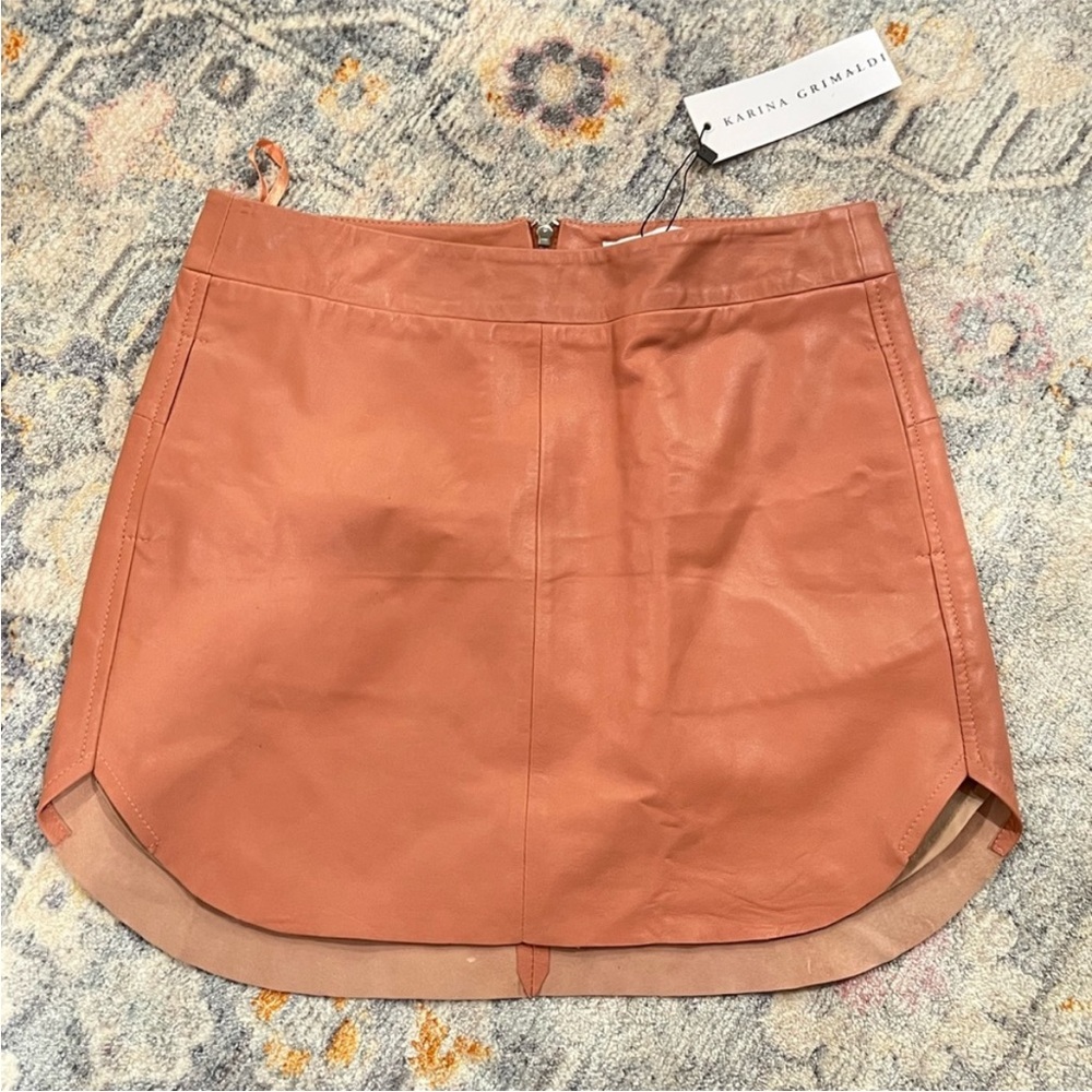 Karina Grimaldi leather skirt